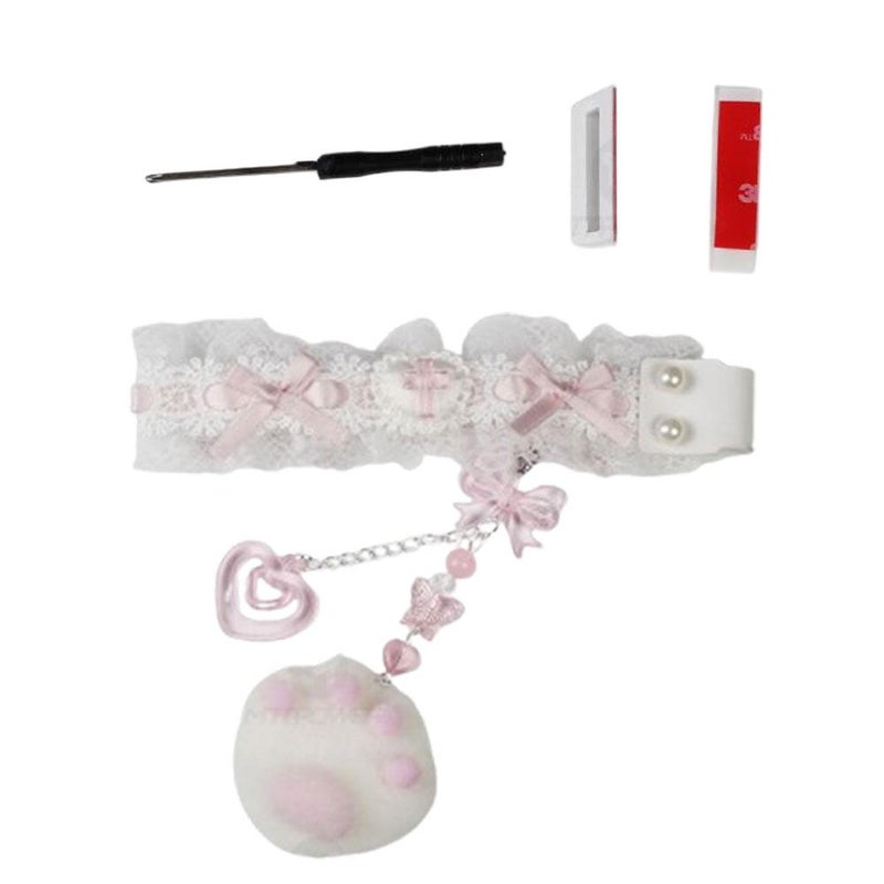 Lace keyboard ribbon with clasp, handmade decorative keyboard accessory for wootingATKDIY